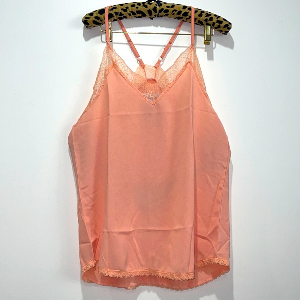 Suvimuga Lace Cami Tank Top Size L Apricot Color